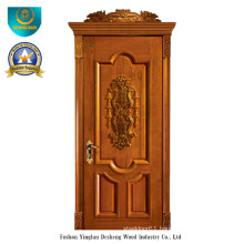 European Style Solid Wood Door with Carving (DS-018)